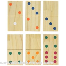 Hey! Play! Giant Wooden Dominoes Game Set 28 Piece B01DUEVD0S